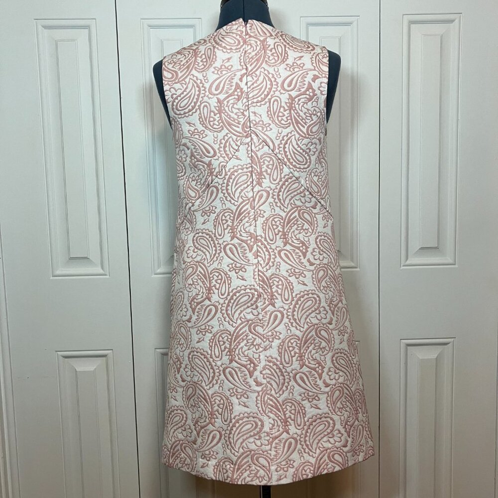 Victoria Beckham for Target Blush Pink Paisley Jacquard Dress Sz XS - Picture 8 of 8